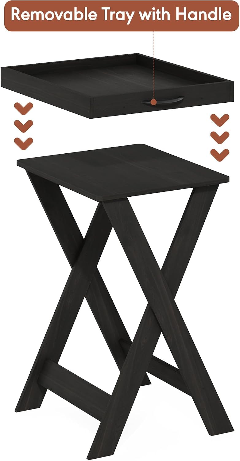 Cozy Bedside Table with Removable Tray – Stylish Nightstand for Everyday Living
