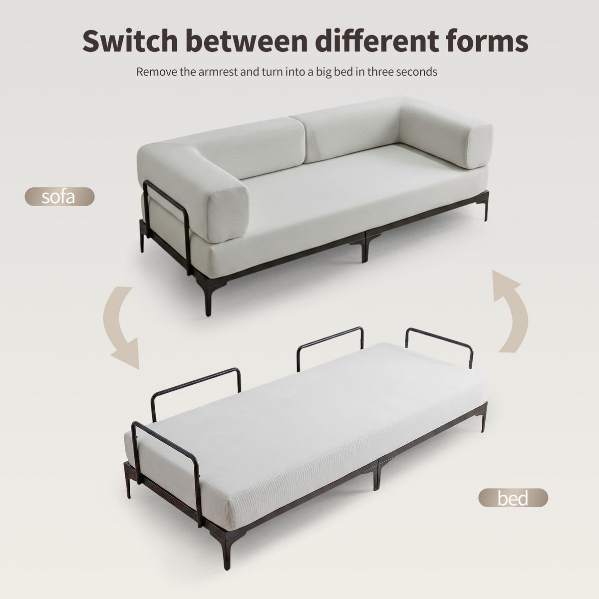 Modern Convertible Sofa – Stylish Multi-Functional Couch for Small Spaces & Cozy Living