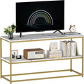 Modern Luxe TV Stand – Elegant 3-Tier Entertainment Center with Open Storage Shelves