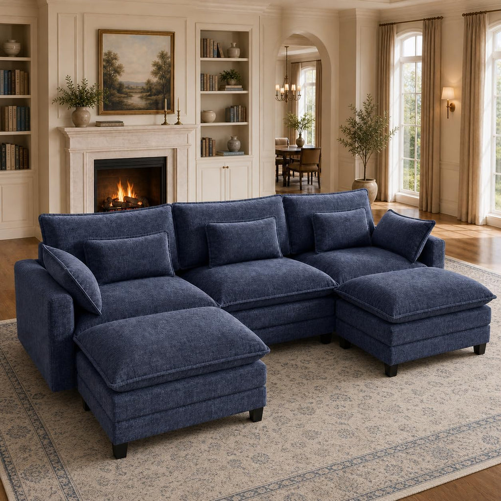 Modern Modular Sectional Sofa – Versatile Curved Couch for Cozy Living Room Spaces