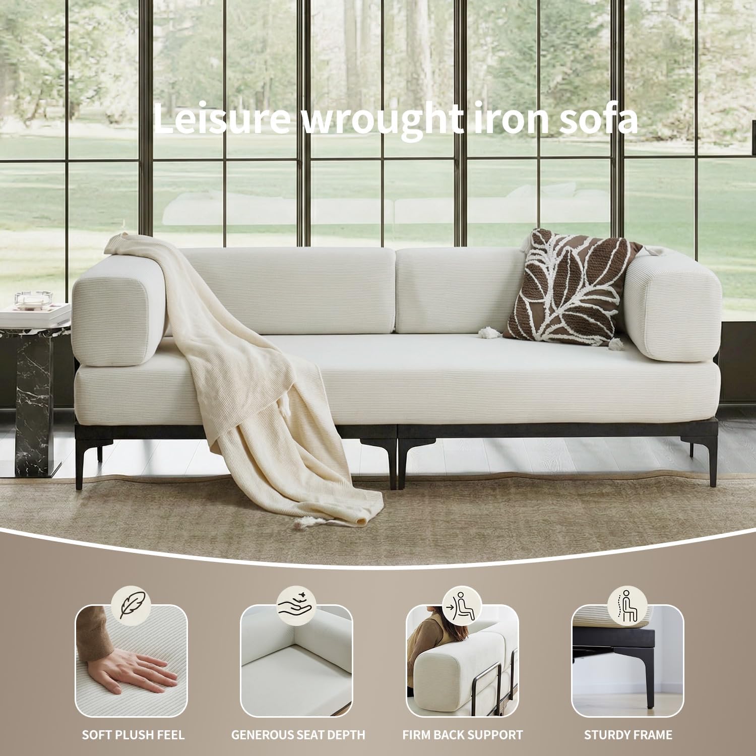 Modern Convertible Sofa – Stylish Multi-Functional Couch for Small Spaces & Cozy Living