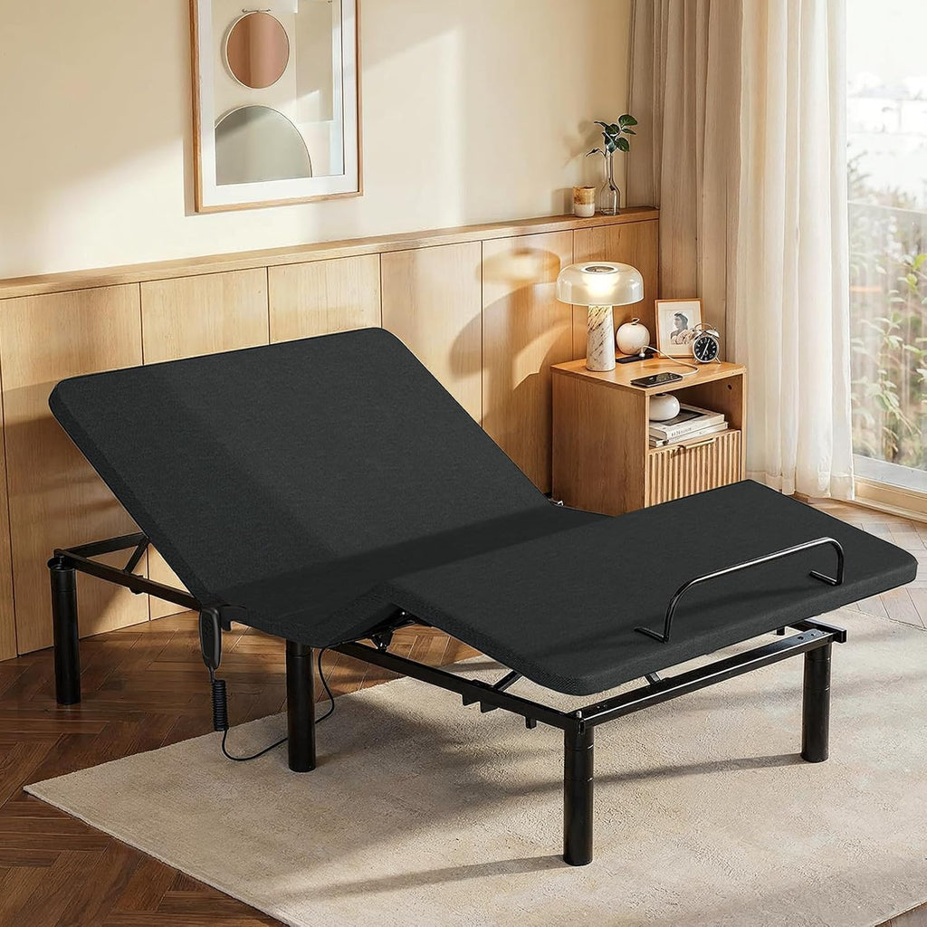 Adjustable Bed Frame – Electric Head & Foot Incline with Quiet Motor for Personalized Comfort