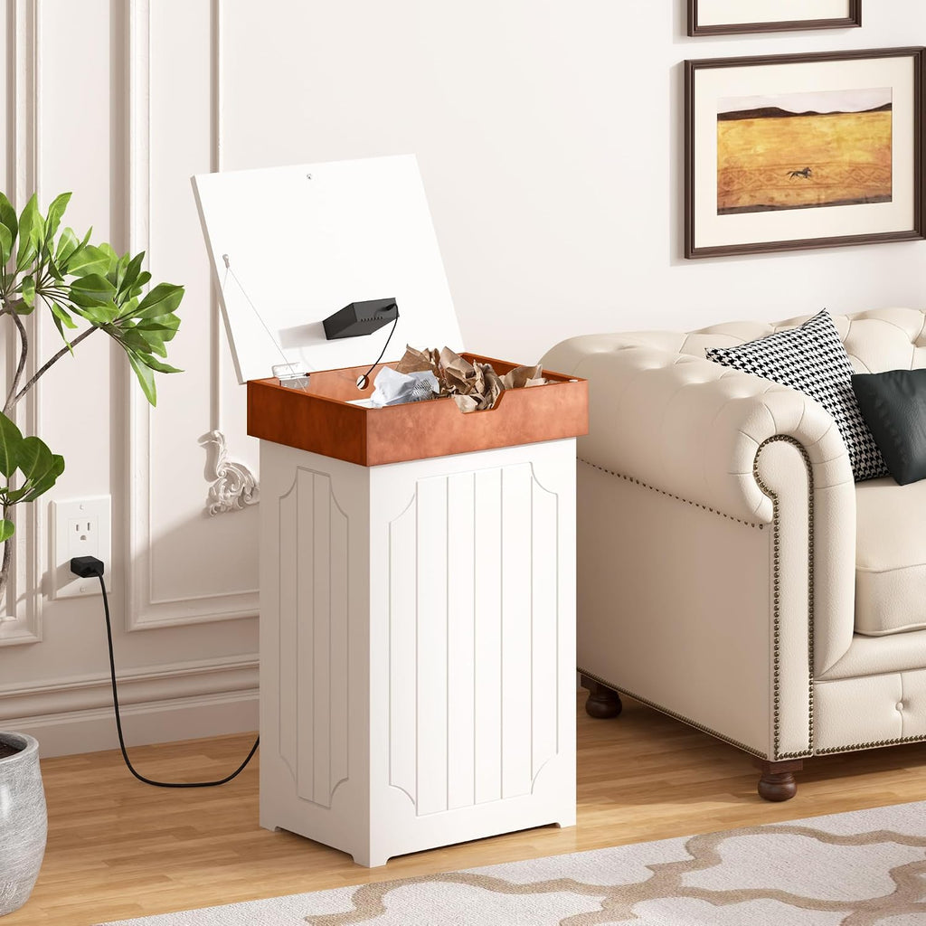 Cozy Farmhouse Trash Can Cabinet – 13 Gallon Hidden Waste Bin for Kitchen & Home