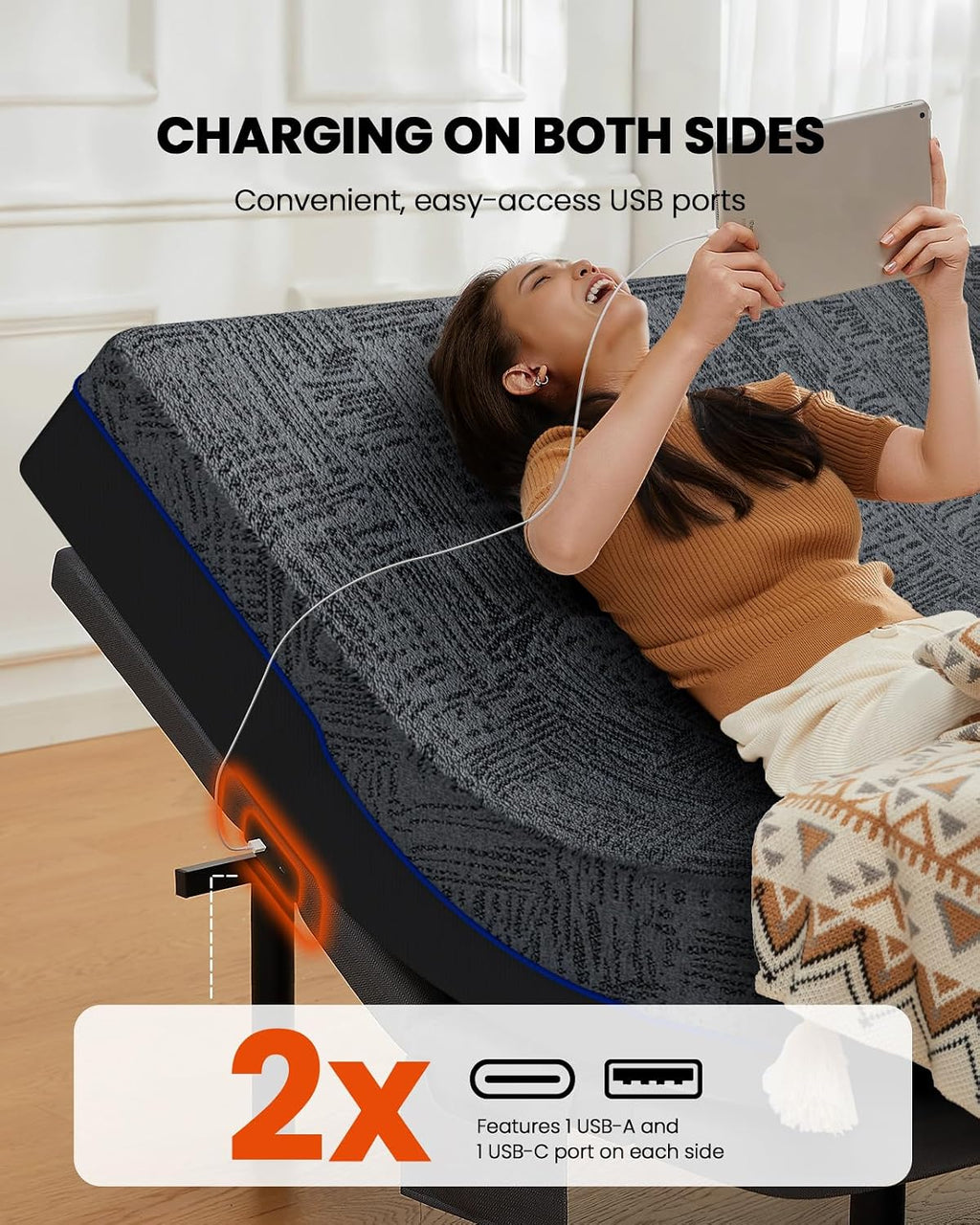 Electric Adjustable Bed Frame – Massage Base with Zero Gravity, Head & Foot Incline & Wireless Remote
